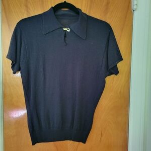 Lightweight Wool Blend Sweater Top - Size L